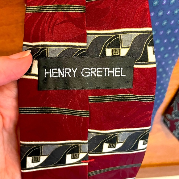 Pair of Vintage Italian Silk Men’s Ties - Picture 11 of 12